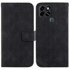 For Infinix Smart 6 Double 8-shaped Embossed Leather Phone Case(Black) - 1