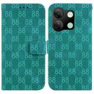 For Infinix Smart 7 HD Double 8-shaped Embossed Leather Phone Case(Green) - 1