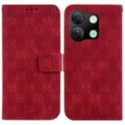 For Infinix Smart 7 HD Double 8-shaped Embossed Leather Phone Case(Red) - 1