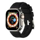 For Apple Watch Ultra 49mm Double Ring Silicone Watch Band(Black) - 1