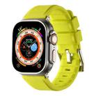 For Apple Watch Ultra 49mm Double Ring Silicone Watch Band(Fluorescent Green) - 1