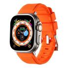 For Apple Watch 6 44mm Double Ring Silicone Watch Band(Orange) - 1