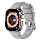 For Apple Watch 4 44mm Double Ring Silicone Watch Band(Space Grey) - 1