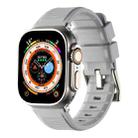 For Apple Watch 4 40mm Double Ring Silicone Watch Band(Space Grey) - 1