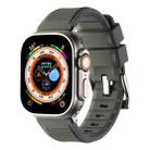 For Apple Watch Ultra 2 49mm Double Ring Silicone Watch Band(Dark Grey) - 1