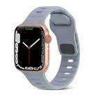 For Apple Watch Ultra 49mm Square Buckle Stripes Silicone Watch Band(Light Grey) - 1