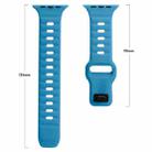 For Apple Watch SE 44mm Square Buckle Stripes Silicone Watch Band(Pine Green) - 4
