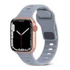 For Apple Watch 4 44mm Square Buckle Stripes Silicone Watch Band(Light Grey) - 1