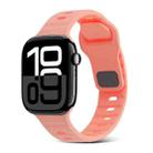 For Apple Watch Series 10 46mm Square Buckle Stripes Silicone Watch Band(Pink) - 1