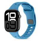 For Apple Watch Series 10 46mm Square Buckle Stripes Silicone Watch Band(Blue) - 1