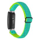 For Fitbit Inspire 3 Buckle Wave Braided Nylon Watch Band(Mint Green) - 1