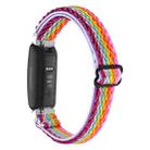 For Fitbit Inspire 3 Buckle Wave Braided Nylon Watch Band(Rainbow) - 1