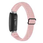 For Fitbit Inspire 3 Buckle Wave Braided Nylon Watch Band(Pink) - 1