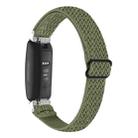 For Fitbit Inspire 3 Buckle Wave Braided Nylon Watch Band(Army Green) - 1