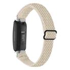 For Fitbit Inspire 3 Buckle Wave Braided Nylon Watch Band(Apricot Color) - 1