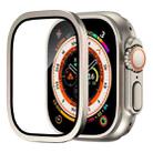 For Apple Watch Ultra 49mm Aluminum Alloy Frame Integrated Tempered Film(Original Color) - 1