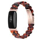 For Fitbit Inspire 3 Oval Resin Replacement Watch Band(Tortoiseshell) - 1