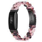 For Fitbit Inspire 3 Oval Resin Replacement Watch Band(Tortoise Flower) - 1