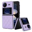 For vivo X Flip Rhombic Microfiber Folding Phone Case(Purple) - 1