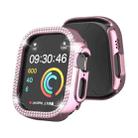 For Apple Watch Ultra 2 / Ultra 49mm Double Row Diamond Hollow PC Watch Case(Pink) - 1