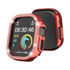 For Apple Watch Ultra 2 / Ultra 49mm Double Row Diamond Hollow PC Watch Case(Red) - 1