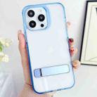 For iPhone 15 Pro Max Linear Shape Holder Phone Case(Blue) - 1