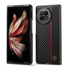 For vivo X Fold2 LC.IMEEKE 3 in 1 Carbon Fiber Texture Shockproof Phone Case(Black) - 1