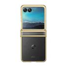 For Motorola Razr 40 Ultra Electroplated Three-piece Set Phone Case(Gold) - 1