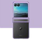 For Motorola Razr 50 Electroplated Three-piece Set Phone Case(Purple) - 2