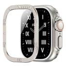 For Apple Watch Ultra 49mm Number Ring Metal Frame Integrated Tempered Film(Original Color) - 1