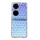 For Huawei P50 Pocket Colorful Diamond Texture PC Phone Case(Gradient Pink Blue) - 1