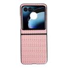 For Motorola Razr 50 Fantasy Weave Pattern Protective Phone Case(Pink) - 1