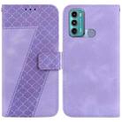 For Motorola Moto G60/G40 Fusion Seven-shaped Embossed Leather Phone Case(Purple) - 1