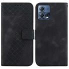 For Motorola Moto S30 Pro 5G/Edge 30 Fusion 5G 7-shaped Embossed Leather Phone Case(Black) - 1