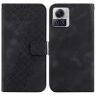 For Motorola Moto X30 Pro / Edge 30 Ultra Seven-shaped Embossed Leather Phone Case(Black) - 1