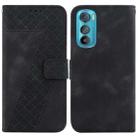 For Motorola Edge 30 Seven-shaped Embossed Leather Phone Case(Black) - 1