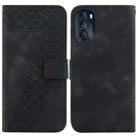 For Motorola Moto G 2022 7-shaped Embossed Leather Phone Case(Black) - 1