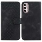 For Motorola Moto G Stylus 4G 2022 7-shaped Embossed Leather Phone Case(Black) - 1