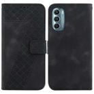 For Motorola Moto G Stylus 5G 2022 Seven-shaped Embossed Leather Phone Case(Black) - 1