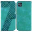 For Motorola Moto G50 5G 7-shaped Embossed Leather Phone Case(Green) - 1