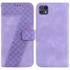 For Motorola Moto G50 5G 7-shaped Embossed Leather Phone Case(Purple) - 1