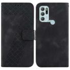 For Motorola Moto G60S 7-shaped Embossed Leather Phone Case(Black) - 1