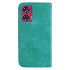 For Motorola Edge 50 Fusion Seven-shaped Embossed Leather Phone Case(Green) - 3