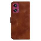 For Motorola Edge 50 Fusion Seven-shaped Embossed Leather Phone Case(Brown) - 3