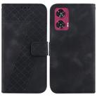 For Motorola Edge 50 Fusion Seven-shaped Embossed Leather Phone Case(Black) - 1