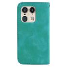 For Motorola Edge 50 Ultra Seven-shaped Embossed Leather Phone Case(Green) - 3