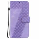 For Motorola Edge 2024 Seven-shaped Embossed Leather Phone Case(Purple) - 2