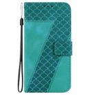 For Motorola Edge 50 Neo 5G Global Seven-shaped Embossed Leather Phone Case(Green) - 2