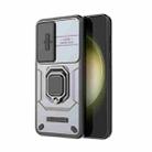 For Samsung Galaxy S24+ 5G Sliding Camshield TPU + PC Shockproof Phone Case with Holder(Grey) - 1