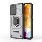 For Samsung Galaxy M15 5G Sliding Camshield TPU + PC Shockproof Phone Case with Holder(Grey) - 1